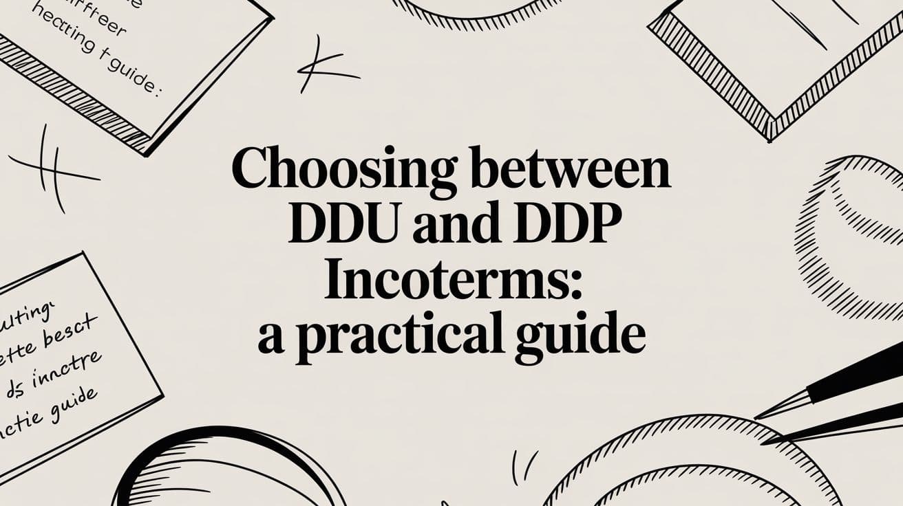 Choosing Between ddu and ddp incoterms: A Practical Guide