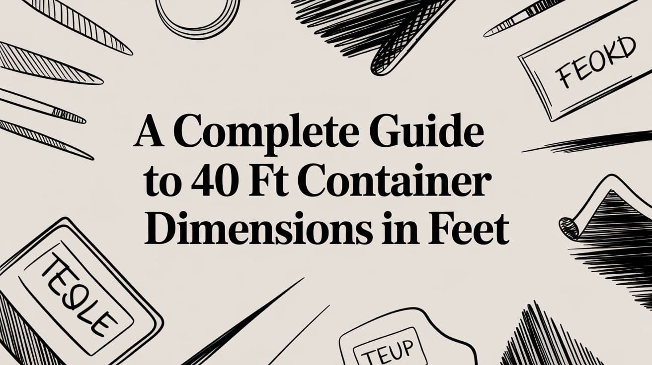 A Complete Guide to 40 ft Container Dimensions in Feet
