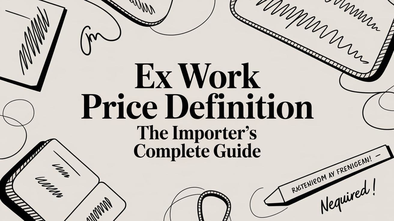 Ex Work Price Definition The Importer's Complete Guide