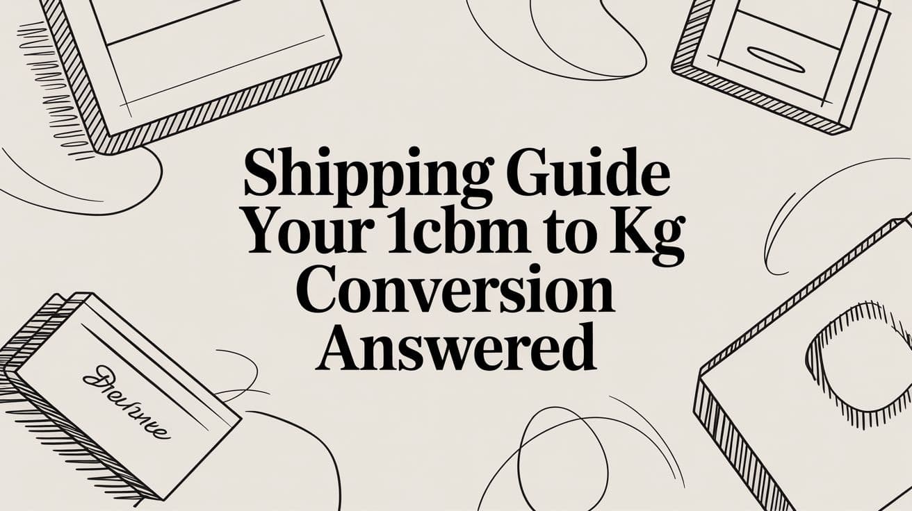 Shipping Guide Your 1CBM to KG Conversion Answered