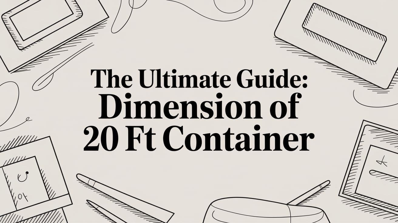 The Ultimate Guide: dimension of 20 ft container