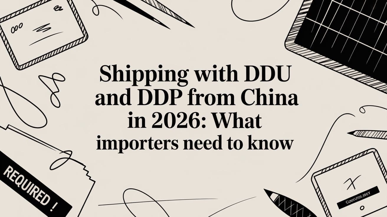Shipping with ddu and ddp from China in 2026: What Importers Need to Know
