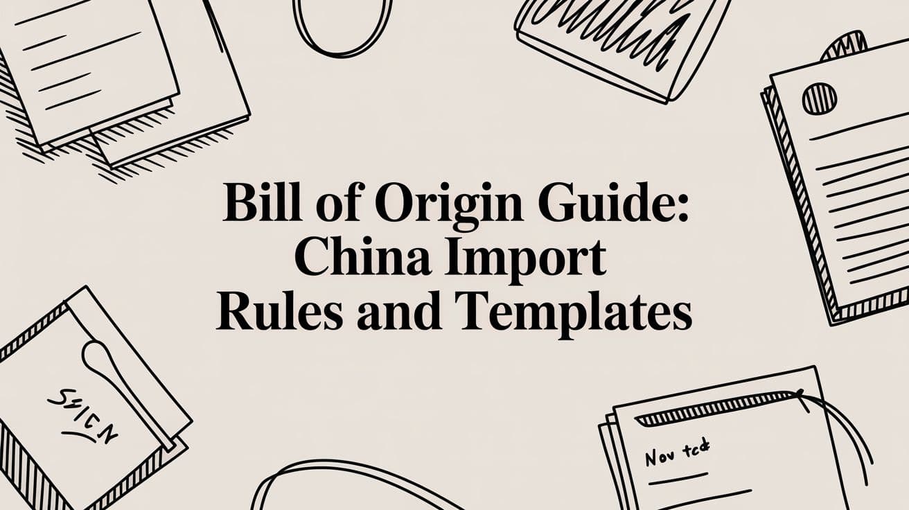 Bill of Origin Guide: China Import Rules and Templates