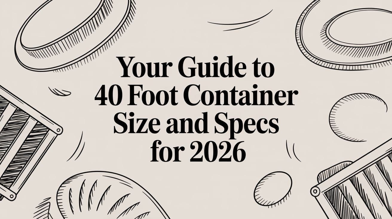 Your Guide to 40 Foot Container Size and Specs for 2026
