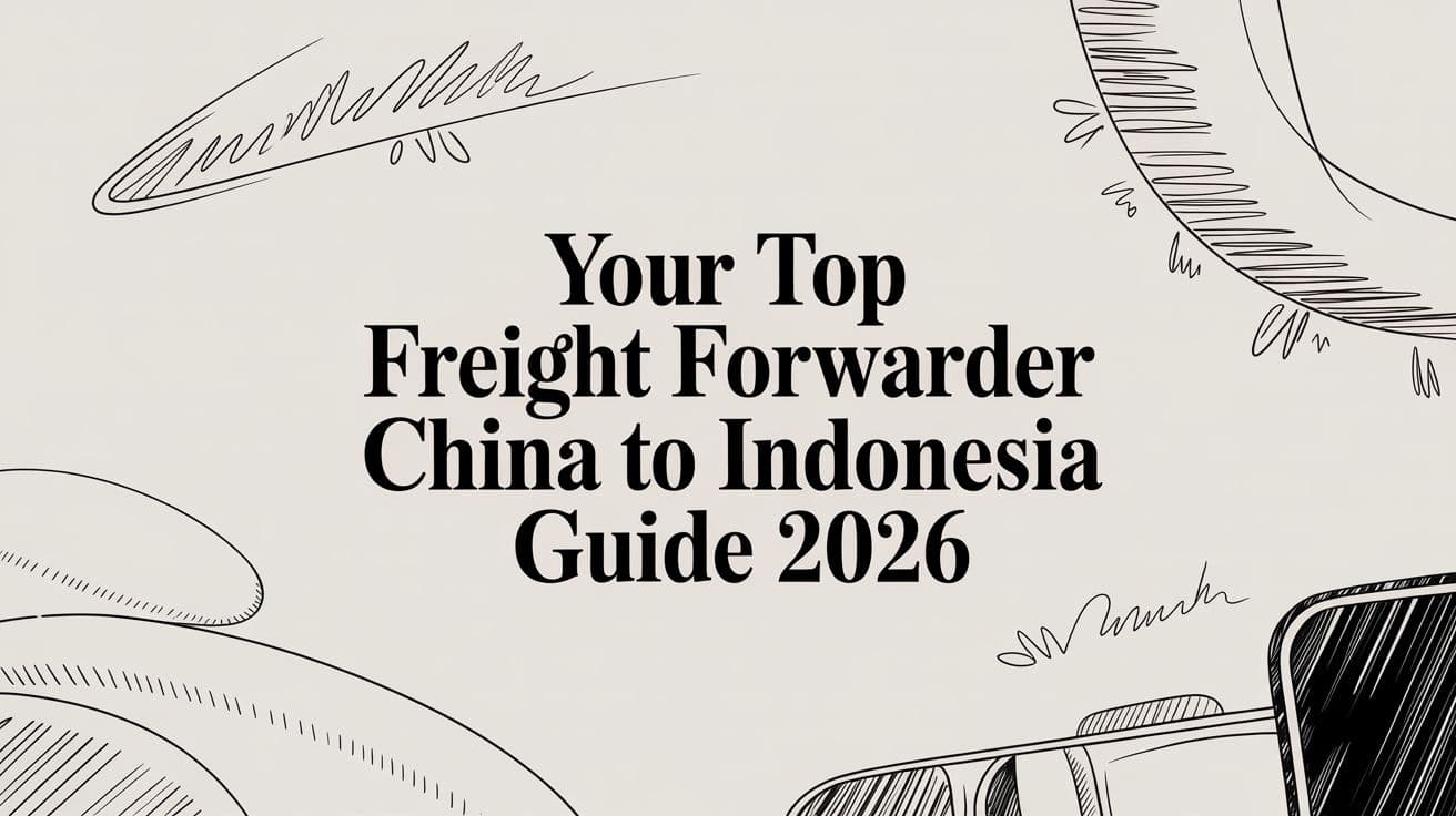 Your Top Freight Forwarder China To Indonesia Guide 2026