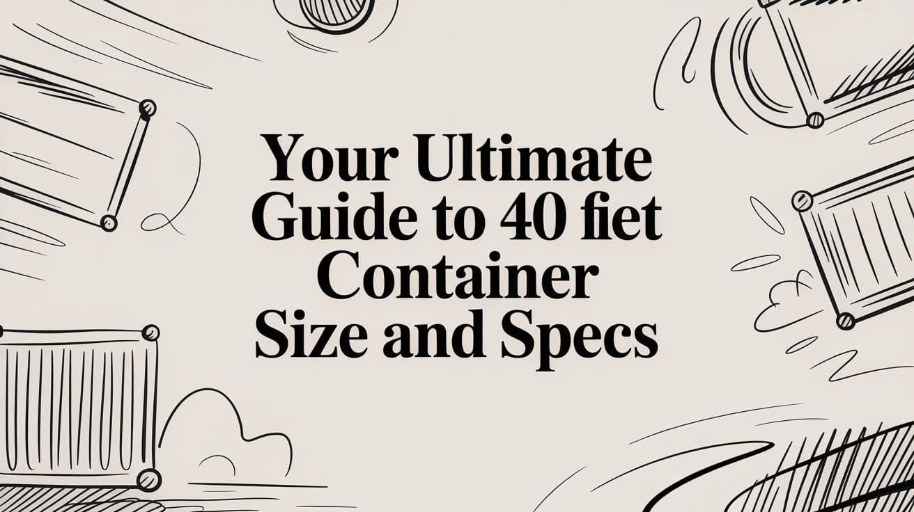 Your Ultimate Guide to 40 Feet Container Size and Specs